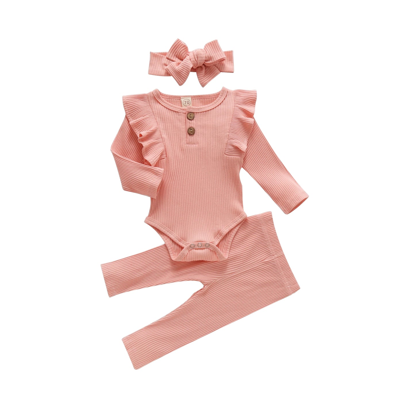 Ruffled Knit Loungewear Set