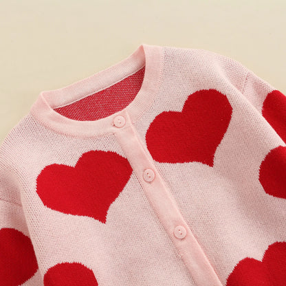 Heart Knit Baby Sweater