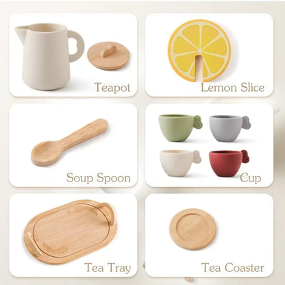 Wooden Montessori Tea Set