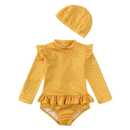 Baby Girl Long Sleeve One Piece Swimsuit