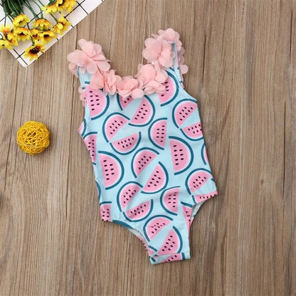 Girls Watermelon One-Piece Swimsuit