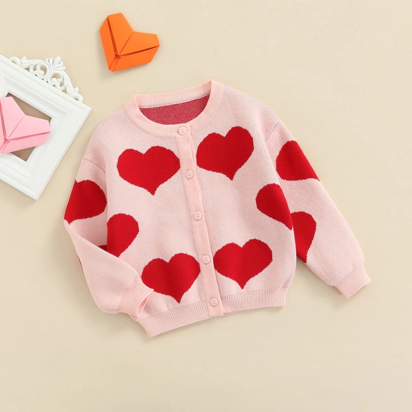 Heart Knit Baby Sweater