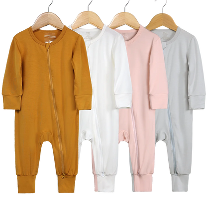 Bamboo Fiber Loungewear Romper (Footed)