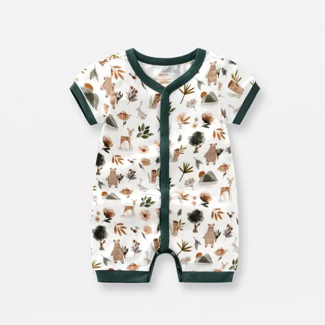 Short Sleeve Bamboo Fiber Baby Onesie