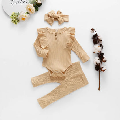 Ruffled Knit Loungewear Set