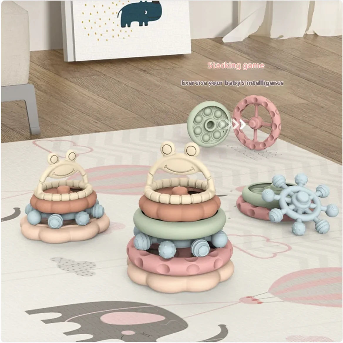 Silicone Stacking Puzzle Blocks