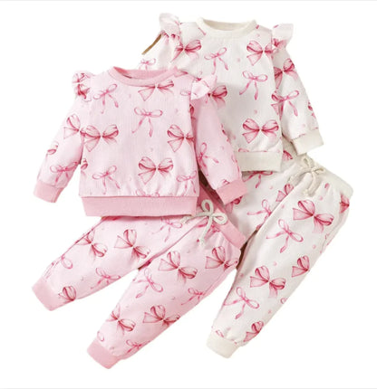 Pink Bow Loungewear Set