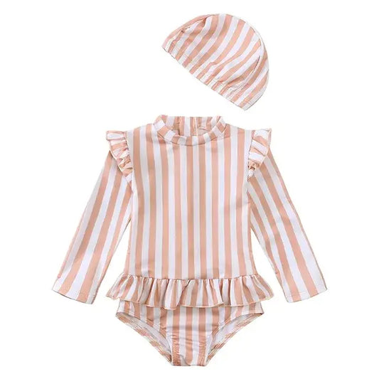 Baby Girl Long Sleeve One Piece Swimsuit