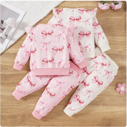 Pink Bow Loungewear Set