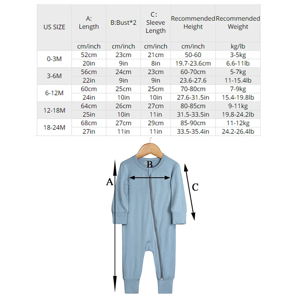 Bamboo Fiber Loungewear Romper (Footed)