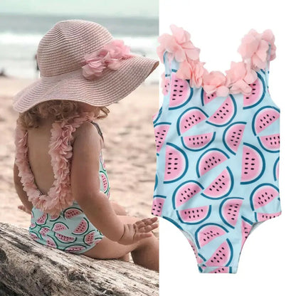 Girls Watermelon One-Piece Swimsuit