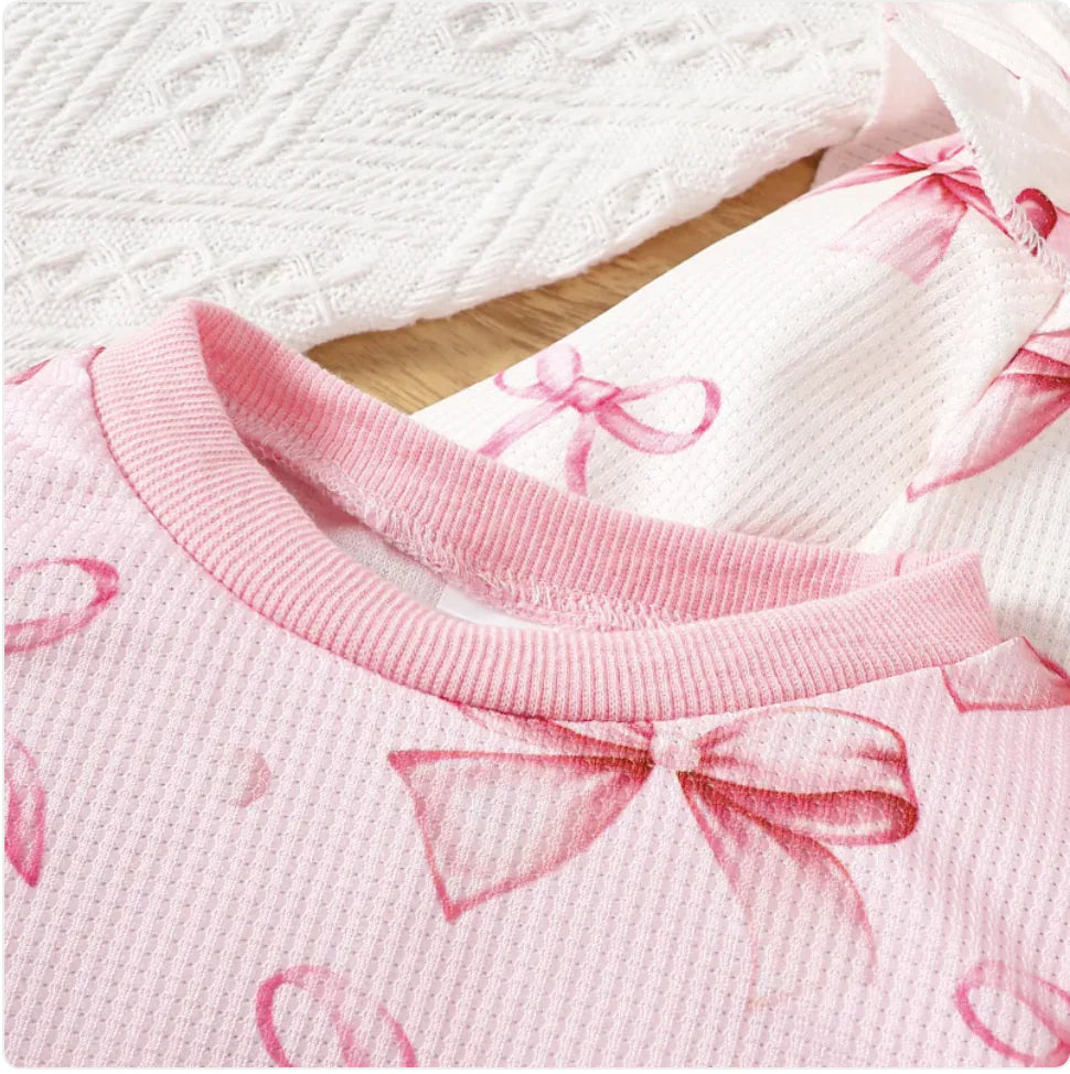 Pink Bow Loungewear Set